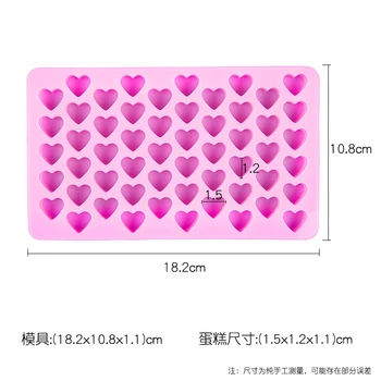 

3D Silicone DIY Heart Form Chocolate Mold Cake Decorating Heart Shape Mould Ice Cube Soap Jelly Tray Kitchen Baking Tool
