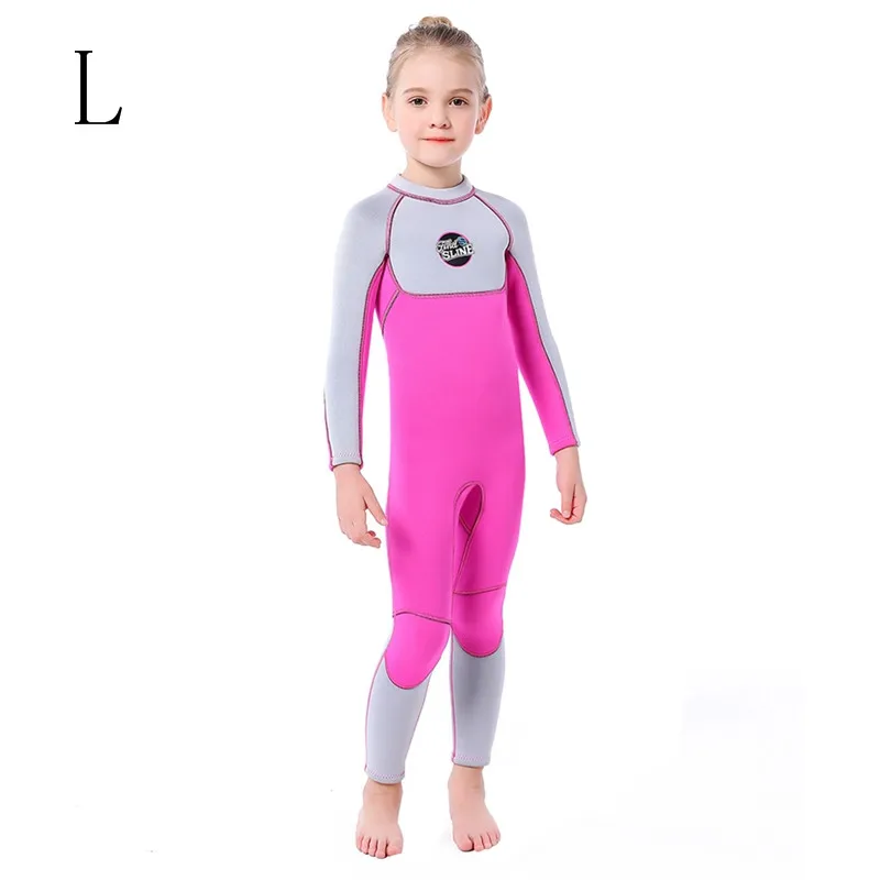 Цельный Солнцезащитный термо 3 мм детский водолазный костюм из кусков с длинным рукавом, купальный костюм для плавания, дайвинга, Сноркелинга, серфинга - Цвет: PL