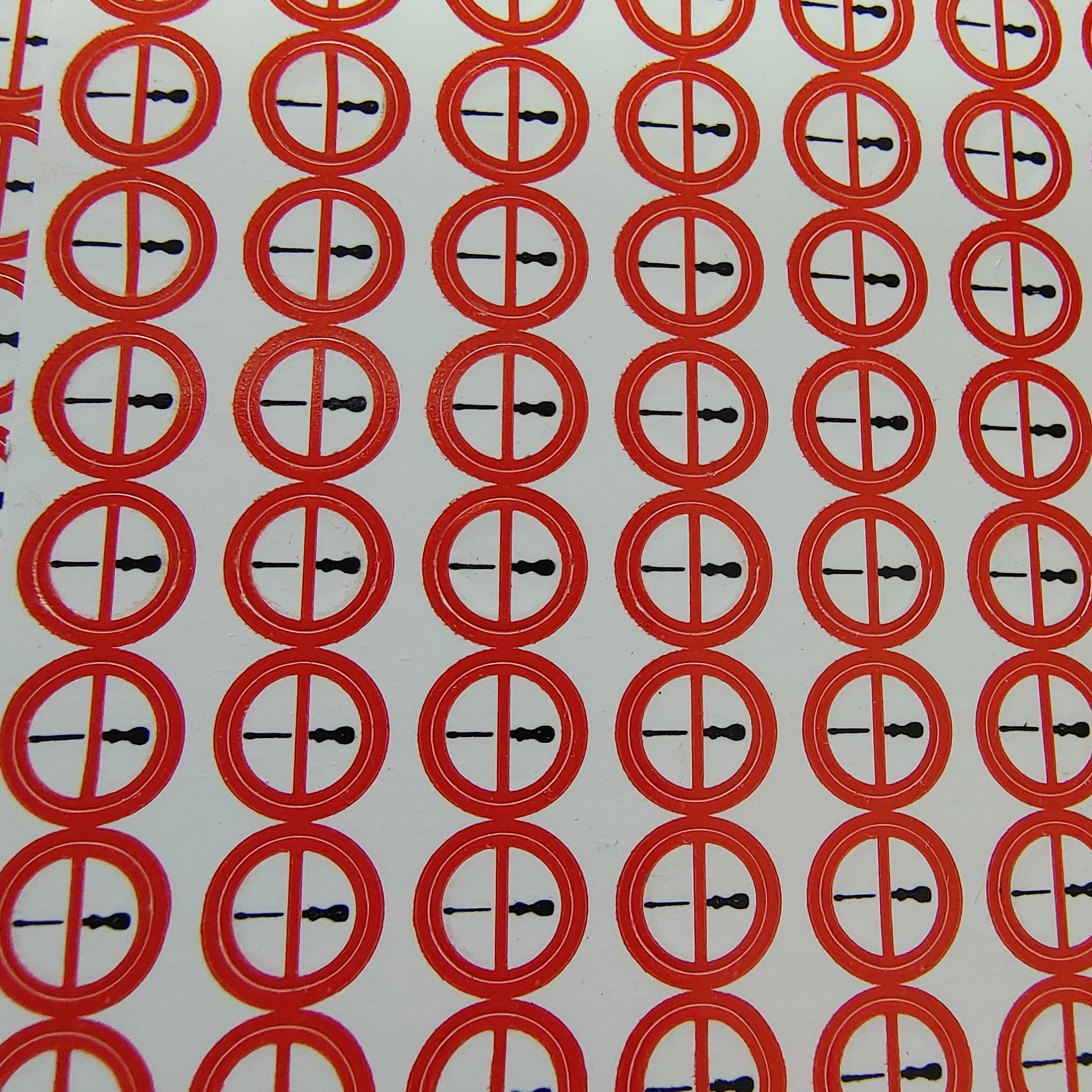 나사 구멍 드라이버 금지 서명 에그쉘 깨지기 쉬운 종이 스티커, 오픈 탬퍼 경고, 보증 라벨, 380 개, 5mm