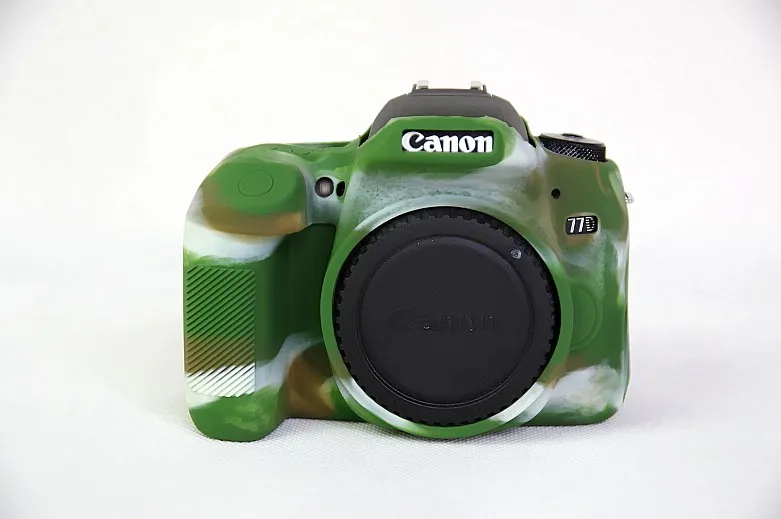 Camouflage Мягкий силиконовый чехол для камеры Canon 77D, защитный чехол для камеры - Цвет: Camouflage