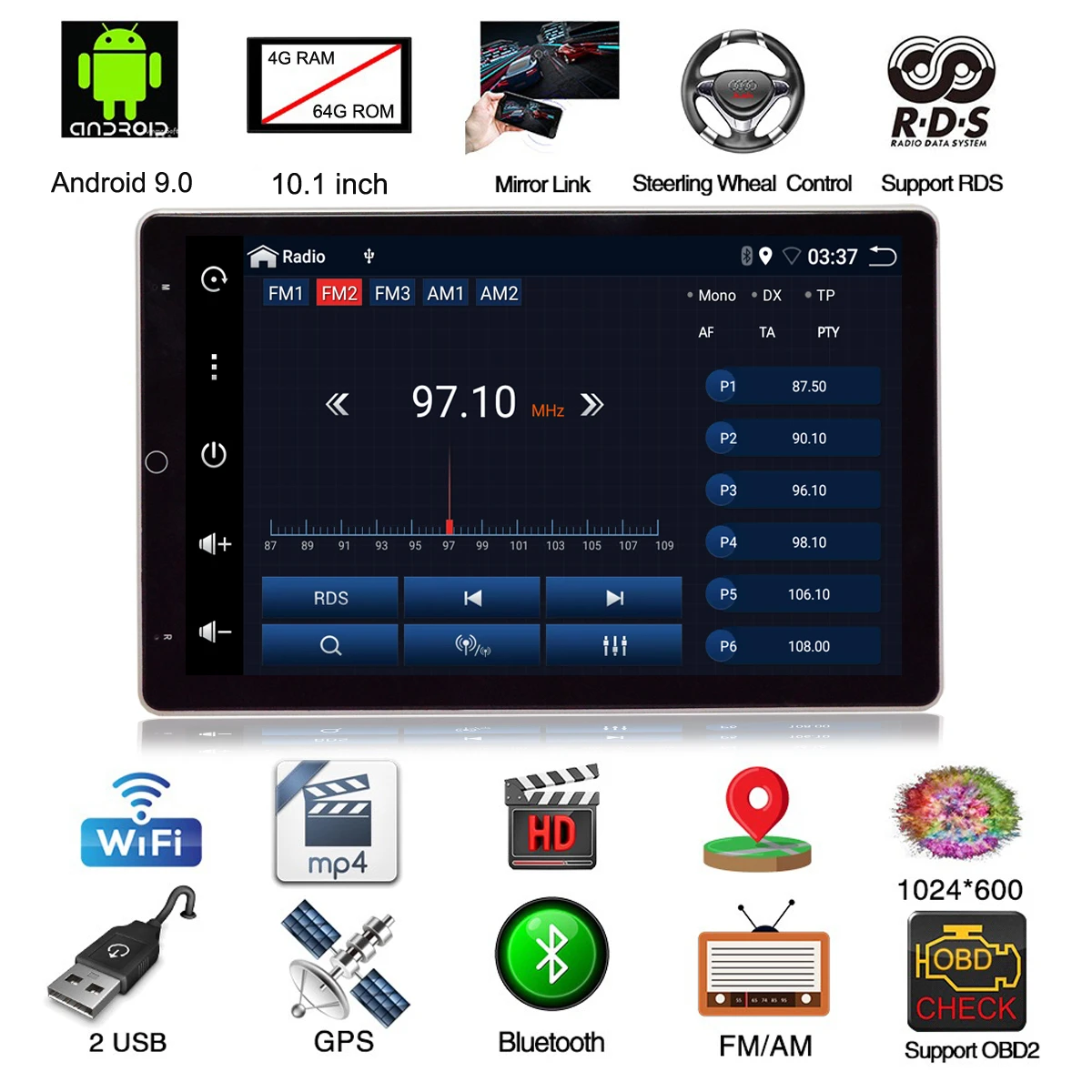 Электрический вращающийся большой экран Android 9 0 мультимедиа для Honda CRV 2009 2010 GPS