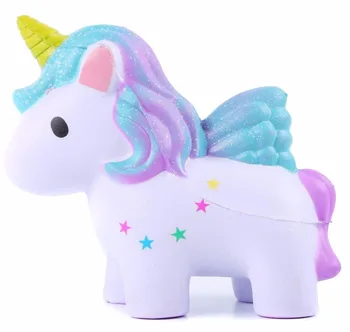 

12.5cm Cartoon Mini Squishy Colorful Horse Slow Rising Decor Kids Gift Soft Toy for Gift