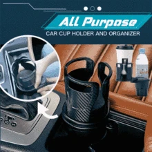 Drink Holder In Car All-Purpose  Car Cup Holder And Organizer 2 IN 1 Multifunctional Stand Water Cup Drink Bottle Organizer