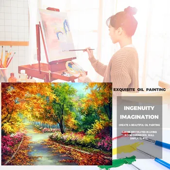 

DIY Painting By Numbers Landscape Oil Painting Kit Adult Kid Toy 19.7x15.7 Inch kids toys juguetes brinquedos игрушки антистресс