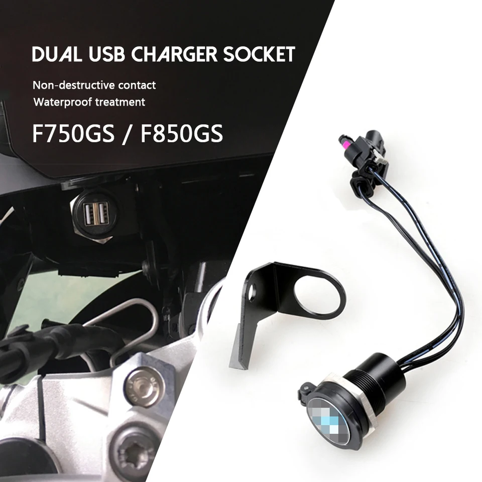 Motorrad Zubehör Dual USB Ladegerät Steckdose Zigarette Leichter Adapter  Led-anzeige Für BMW F750GS F850GS F 750 GS 850 - AliExpress