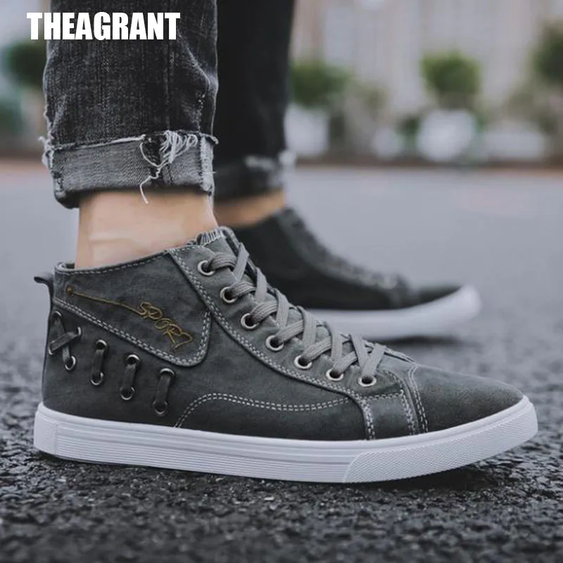 

THEAGRANT 2019 Fashion Men Sneakers Spring Autumn Canvas Shoes Men Breathable Lace Up Casual Shoes for Man Footwear MSN2008