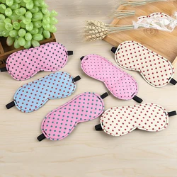 Portable Sleeping Mask Soft Travel Sleep Rest Aid Eye Mask Eye Cover Dot Print Sleeping Eye Mask Cover Eye Patch