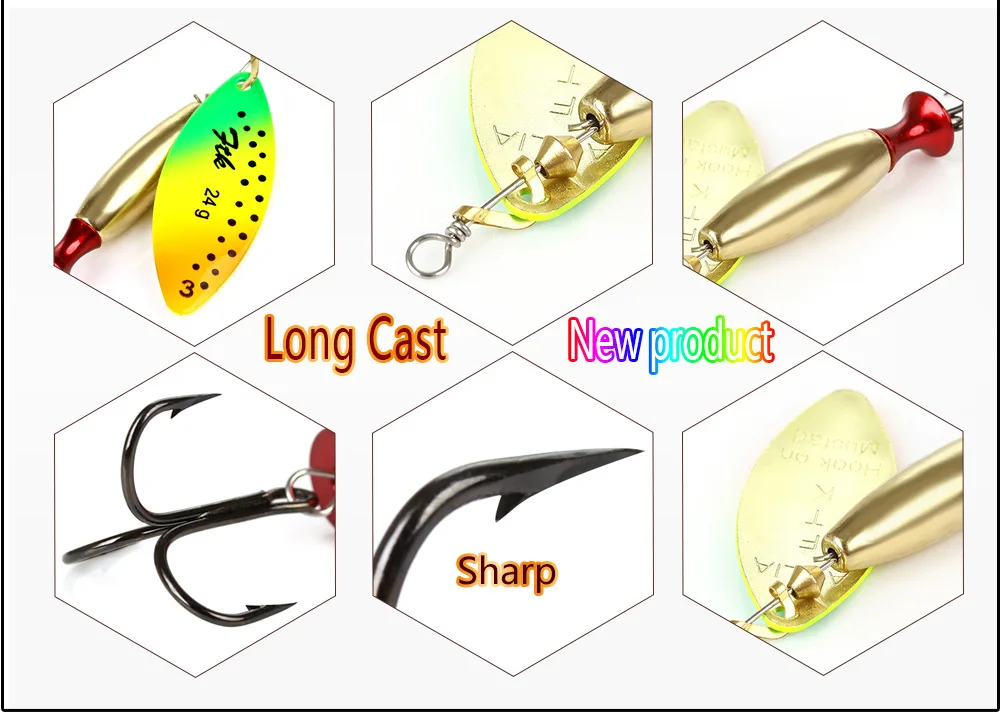 Fish KING алиэкспресс Лидер продаж приманка вращающаяся блестящая приманка SUPERBAIT Mustapa Высокие рыболовные снасти, крючки