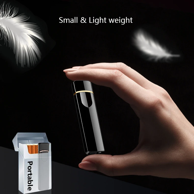 

Electric Wire Cigarette Lighter USB Charging Lighter Ultra-Thin Windproof Fire Electric Lighter High Quality Smoking Accessories