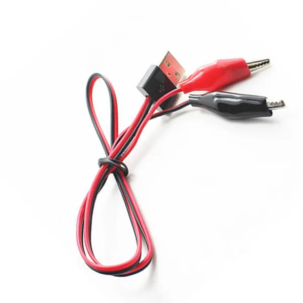 Тестовые зажимы для аллигатора, зажим для USB штекерного разъема, адаптер питания, провод 60 см, зажимы для аллигатора, тестовые зажимы