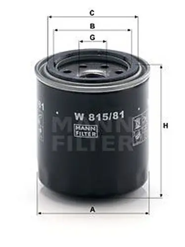 Фильтр масляный MANN-FILTER W815/81