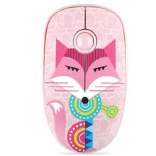 V8 Беспроводная мышь для ноутбука, бесшумная, для девочек и мужчин, милая, мультяшная, для офиса, игры, дома, беспроводная мышь с животным узором