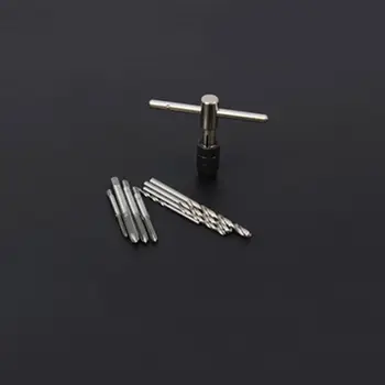 

9Pcs Multi-function Adjustable M3-6 T-Handle Tap Holder Wrench Thread Taps Set B0KC
