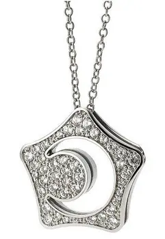 

AAAA+ Rhinestones Star Moon Crystal Necklace Sweater Chain Fashion Jewelry Free Drop Shipping Quality Trendy Women Girl TV Gifts