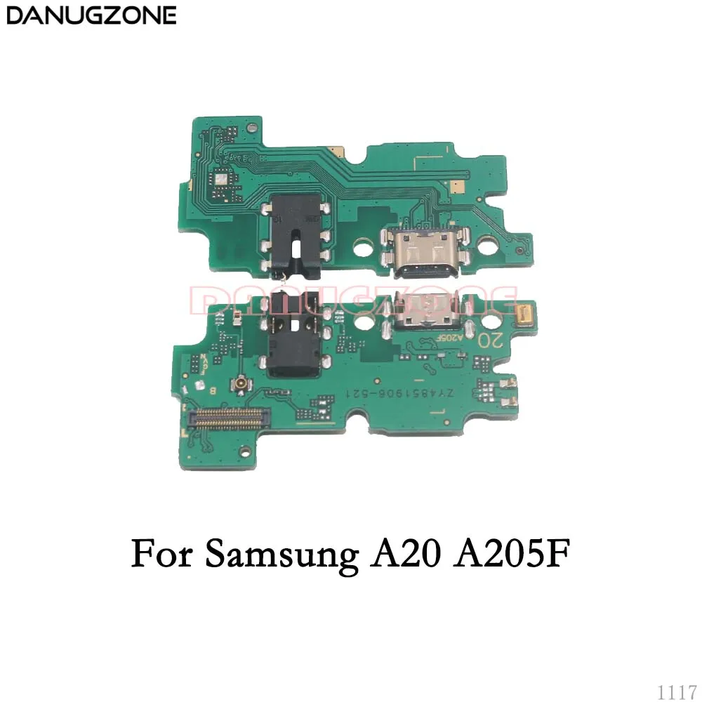 For A20 A205F Зарядная док-станция с разъемом для разъема usb, плата для зарядки, гибкий кабель для samsung A10 A105F A20 A30 A305F A50 A505F A7 A750F - Цвет: For A20 A205F