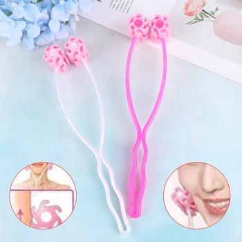 

Hot Sale 2 in 1 Anti Wrinkle Face Up Roller Massage Professional Slimming Remove Double Chin Diy Face Slimmer Massager Roller
