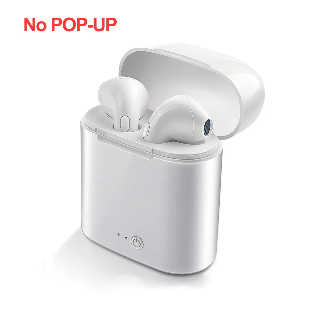 With original box TWS i7, Мини Bluetooth наушники, беспроводные наушники, Bluetooth гарнитура, свободные руки, наушники с микрофоном, Po-Pup для Xiaomi, samsung, iPhone - Цвет: With original box