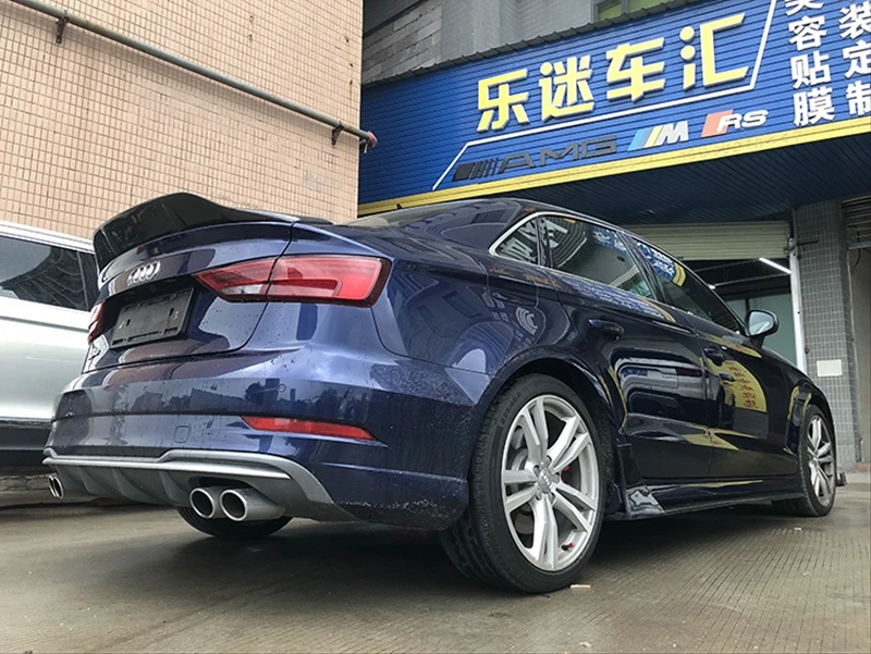 Для Audi A3 S3 RS3- высокое качество R углеродное волокно/FRP задний спойлер на крыло, крышу багажника губы крышка багажника автомобиля стиль