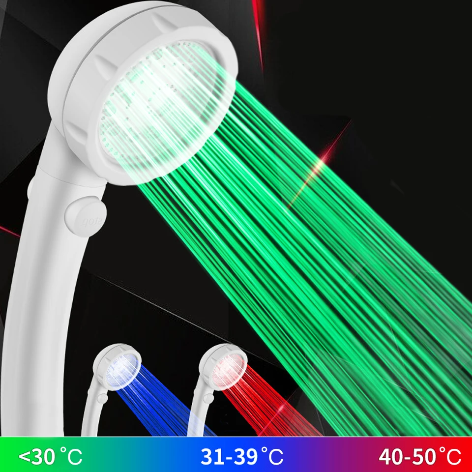 Led Light Shower Head Water Saving Shower Faucet LED Bathroom Shower lights Temperature Control Grifo Ducha Chuveiro