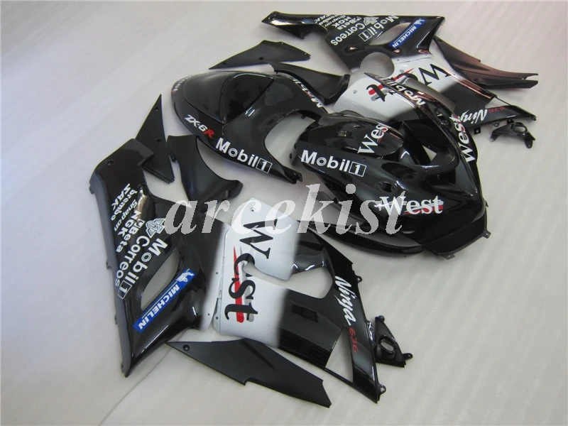 4 подарки ABS полный обтекатель комплект подходит для Kawasaki ZX6R 2005 2006 мотоцикл обтекатель ZX-6R 05 06 ниндзя 636 Кузов Набор west
