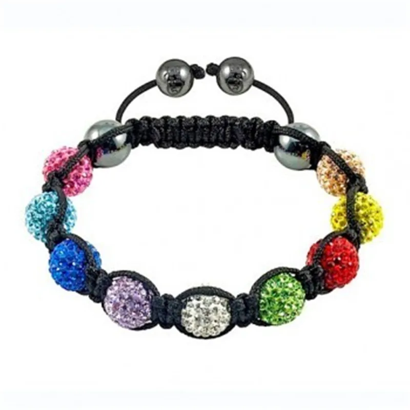 20  100 개/몫, 좋은 품질 10mm 12mm 혼합 색상 클레이 Shamballa 비즈 팔찌 펜던트 쥬얼리 액세서리 DIY