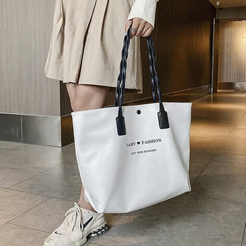 

С Доставкой Simple Large-Capacity Bag Women's Bag 2020 New Fashion Casual All-match Shoulder Bag Korean-Style Net Red Tote Bag