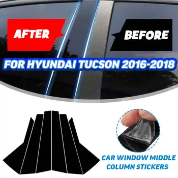 

Car Exterior Door Window B C Pillar Mirror Plate Molding Cover Sticker Trim Chromium Styling For Hyundai Tucson 2016 2017 2018
