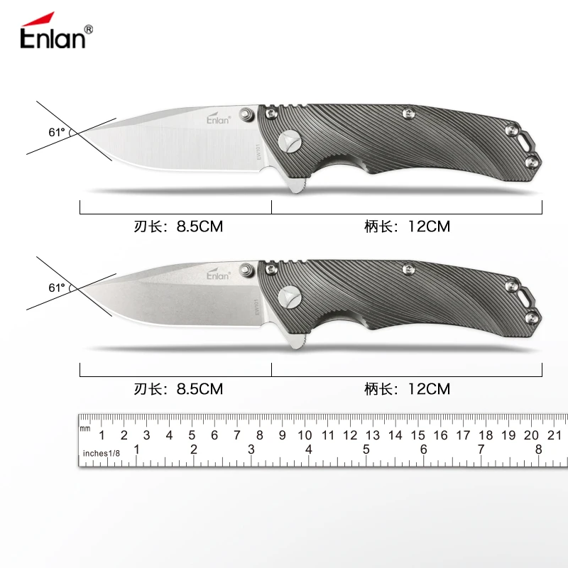 ENLAN EW101 TC4 Походный нож Aus-8 лезвием, шарикоподшипник складной охотничий Открытый Ножи Коллекция спасательный инструмент Edc дропшиппинг