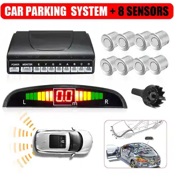 

DC 12V Car Parking Sensor Kit with 8 Sensors LED Display Reverse Intelligent Backup Radar Monitor Parktronic Detector System