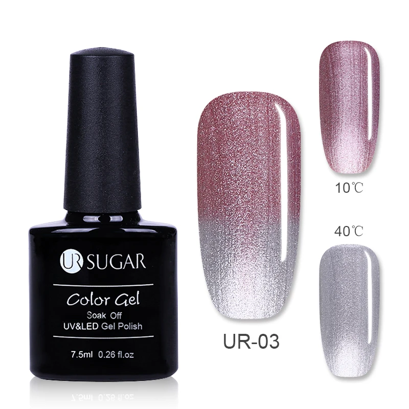 Ur SUGAR, 3 цвета, термогель-лак, 3 в 1, меняющий цвет температуры, долговечный, замачиваемый, УФ светодиодный Гель-лак для ногтей, лак - Цвет: 2