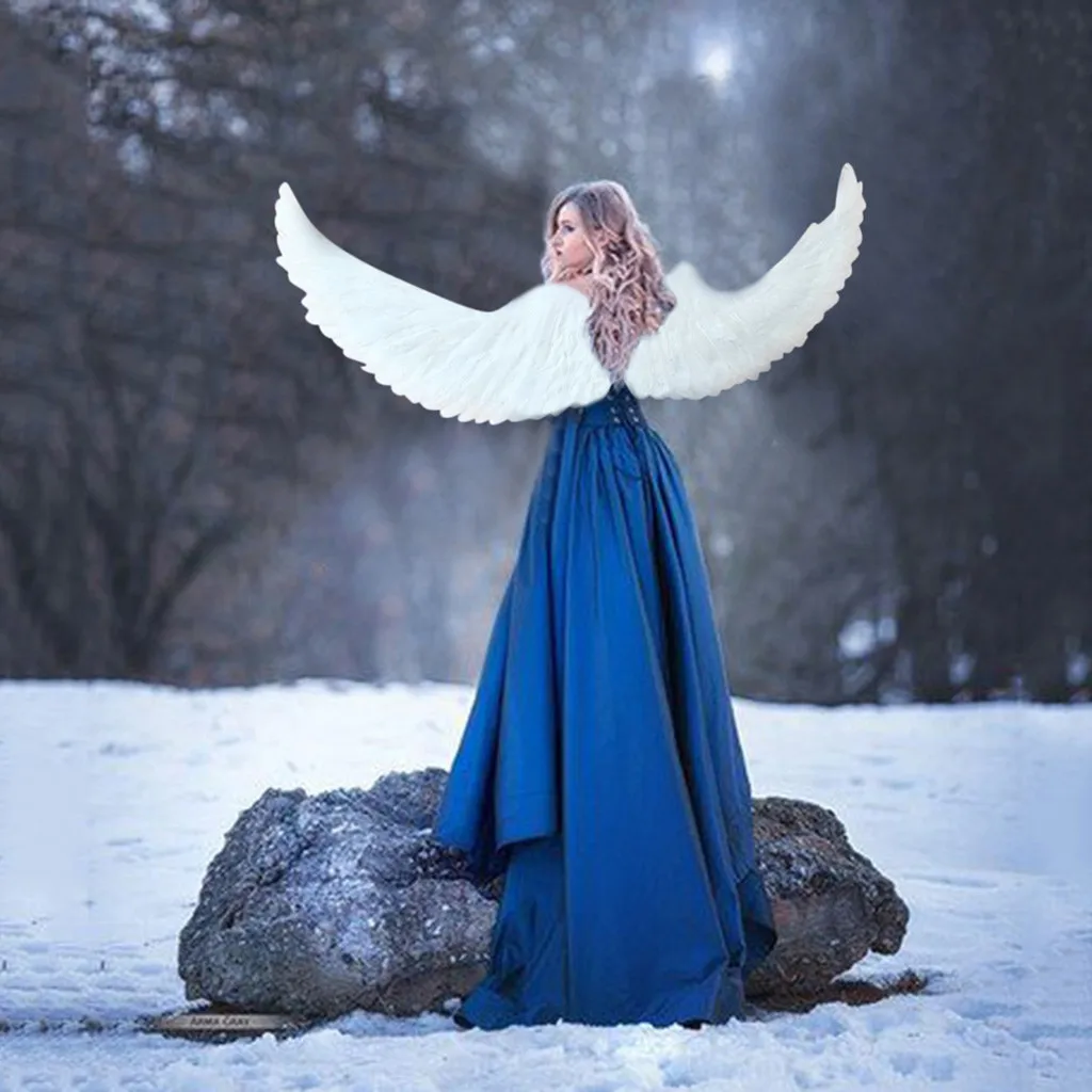 Крылья ангела перо Косплей шарфы Плюм крылья Хэллоуин Марди Гра обертывания ролевые игры наряжаться костюм шаль с крыльями# ZC