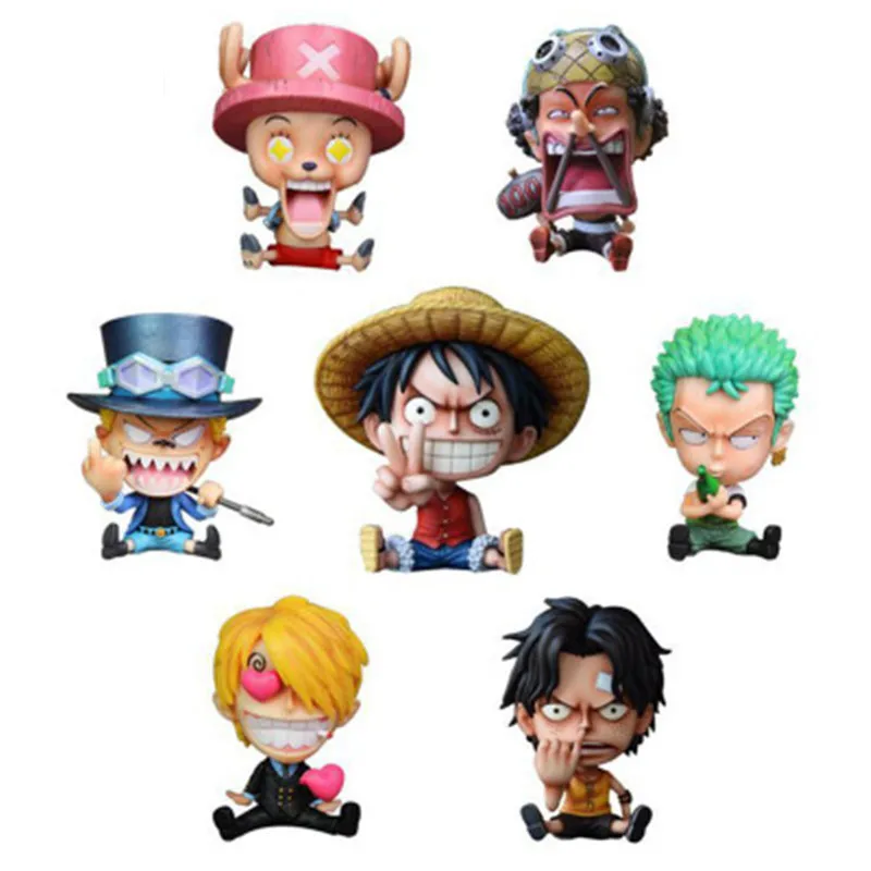 Новый Цельный Детский Сабо Луффи Ace Чоппер Sanji Roronoa Zoro GK Q сидящий Ver. Фигурка из ПВХ