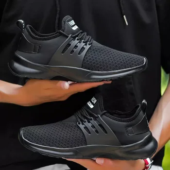

Plus Size 39-47 2020 Male Lightweight Running Shoes Breathable Mesh Sport Men Sneakers Flat Outdoor Footwear Summer Trainers