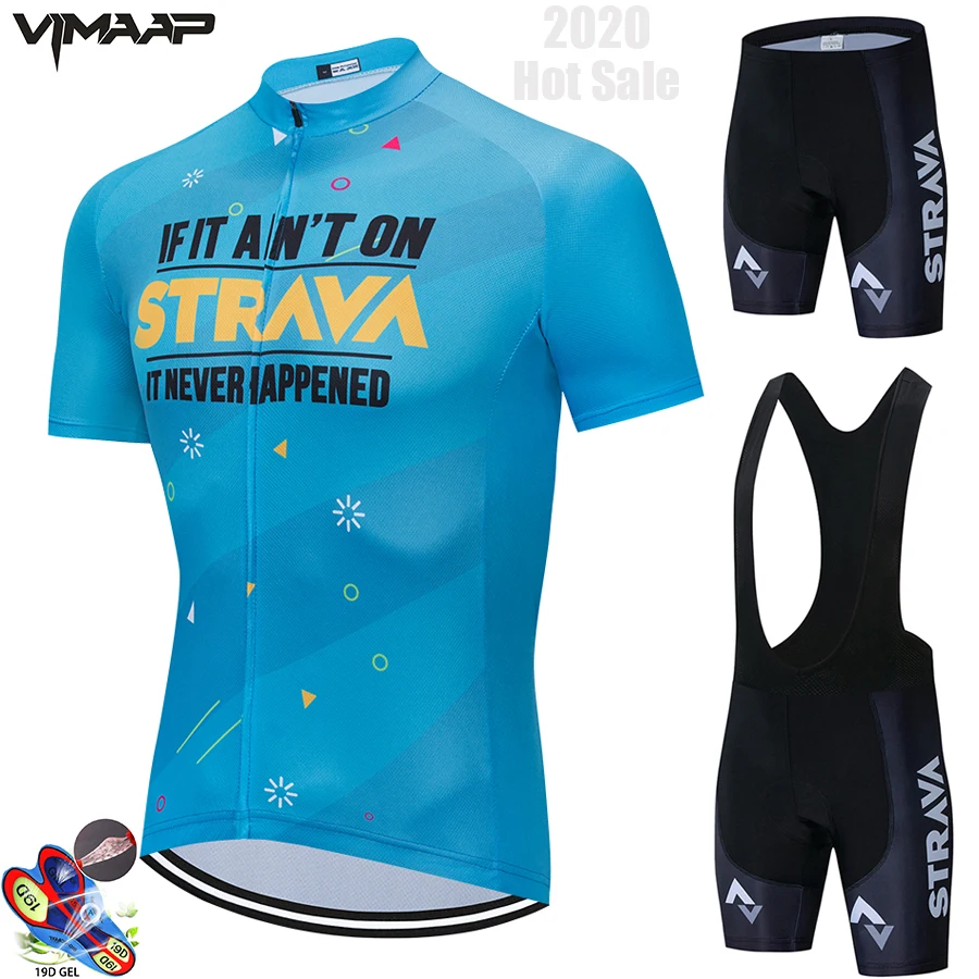 Трикотажный комплект для велоспорта STRAVA 2021 летняя одежда горного велосипеда