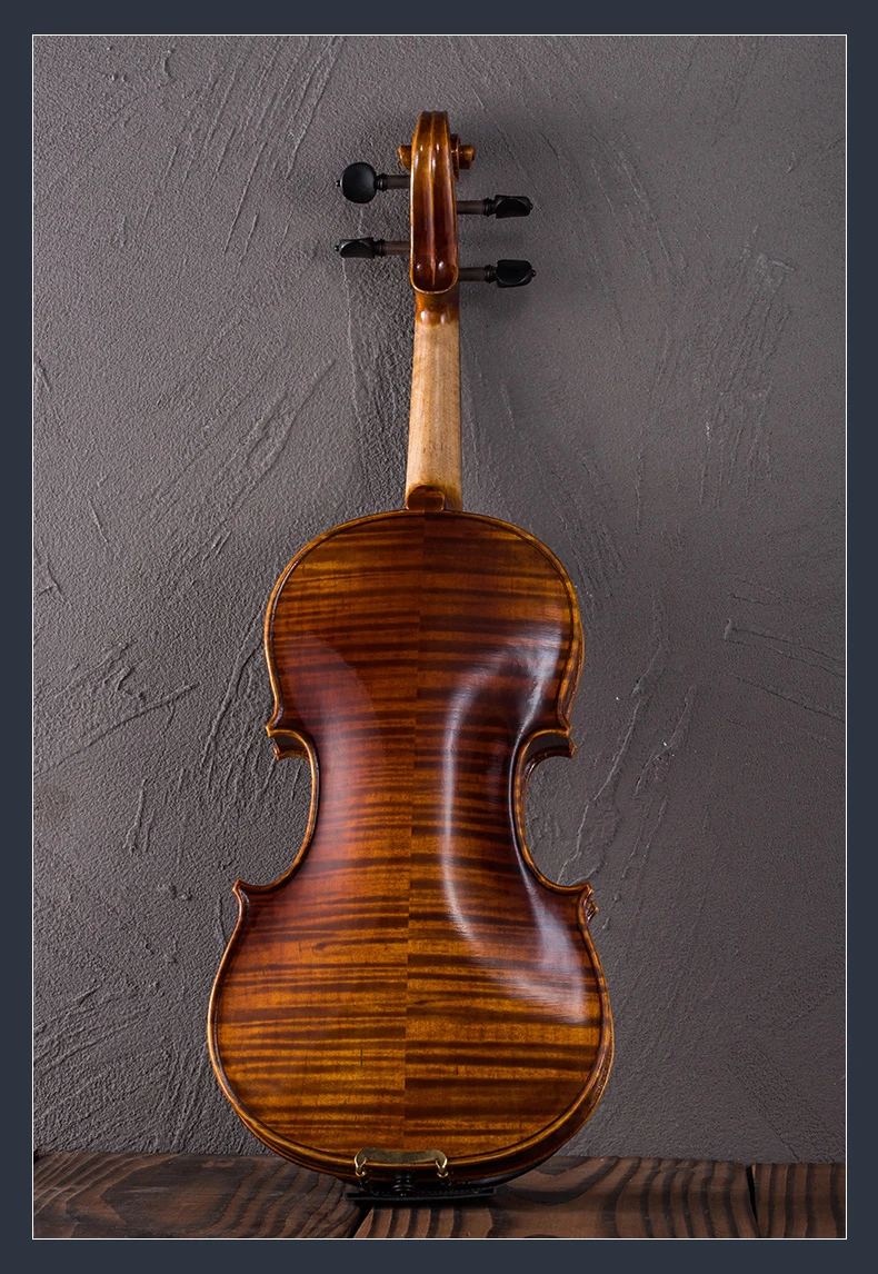 

Высококачественная скрипка ручной работы из 4/4 массива дерева с натуральным узором коричневая Скрипка для детей и взрослых музыкальный инструмент