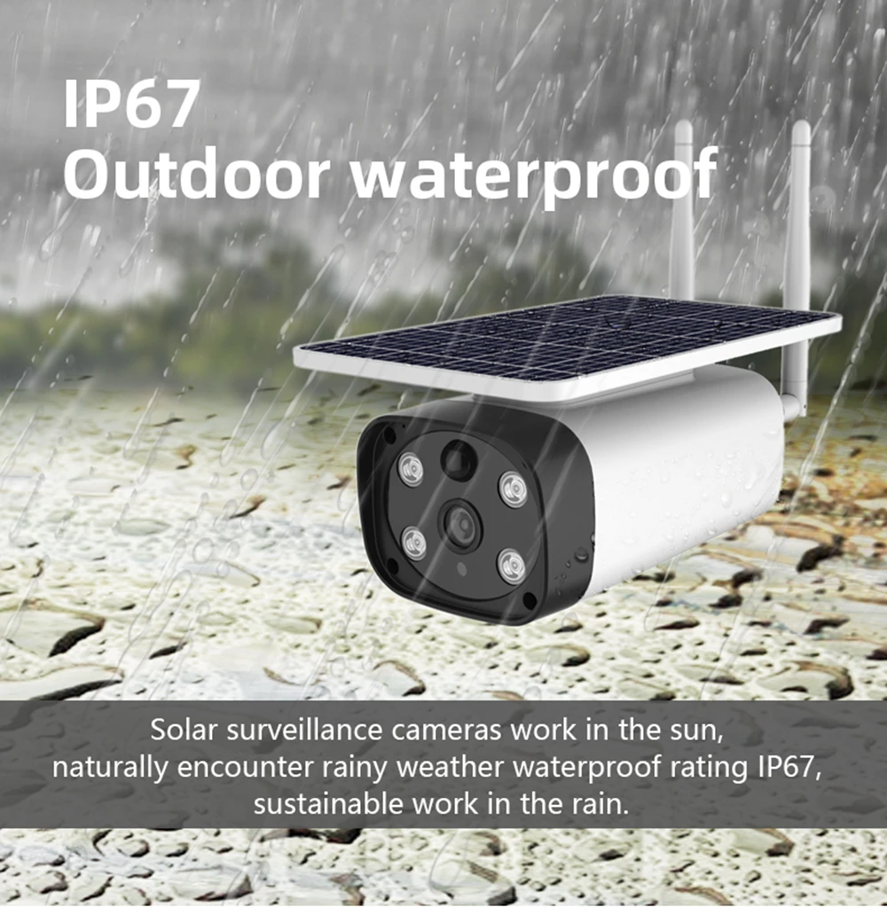 Ip-камера, Wifi, уличная солнечная панель, 1080P HD, водонепроницаемая, инфракрасная, ночное видение, CCTV, сеть, безопасность, Солнечная камера наблюдения