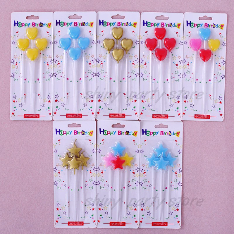 Декоративные свечи на день рождения позолоченная любовная свеча пятиконечная