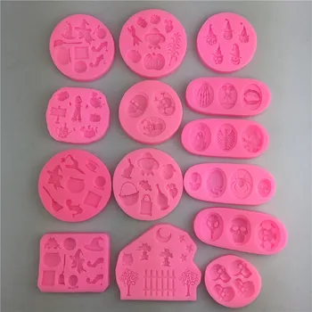 

1Pcs Halloween Series Silicone Mold Cake Decorating Tools Pastry Baking Polymer Clay Kitchen Bakeware