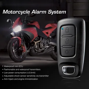 

New Steelmate 886E 1 Way Motorcycle Alarm System Water Resistant ECU Motorcycle Engine Immobilization with Transmitter for Cars