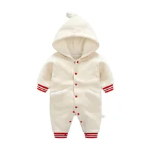 Плотные теплые толстовки для новорожденных; хлопковый однобортный зимний свитер; Осенняя повседневная одежда с длинными рукавами для маленьких мальчиков и девочек; CL5199