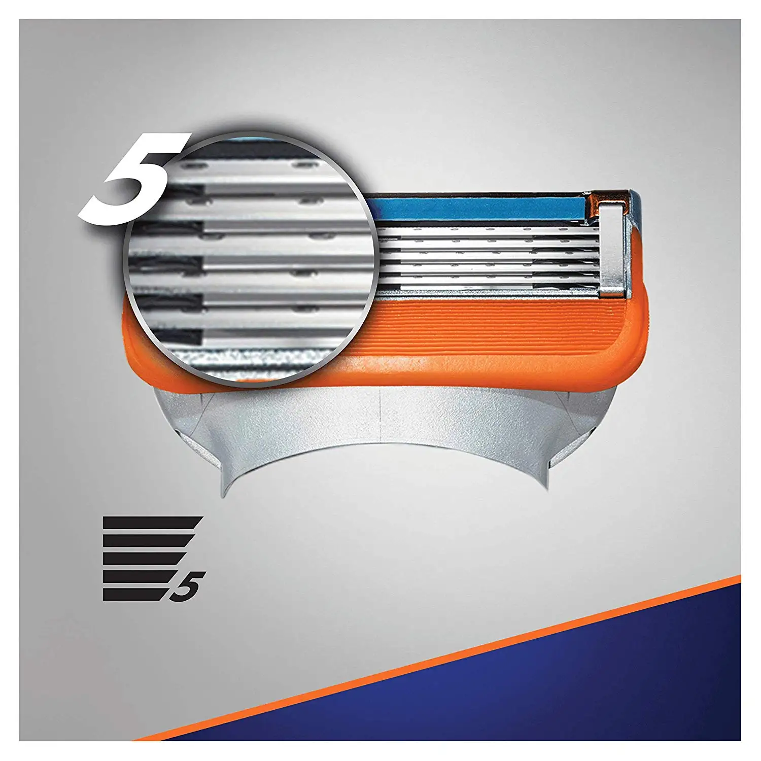Original Gillette Fusion 5 Layer Blade 8pcs Replaceable Cassettes Shaving Fusion Cartridge Fusion Removable Razor Blades 2