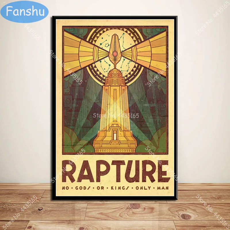 Hot Fabric Poster Bioshock Rapture New Custom Video Game Cover 40x27inch Z3231 