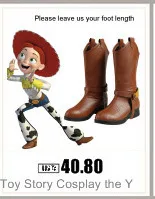 Toy Story cosplay Woody Costume/ковбойские ботинки; мужские вечерние ботинки супергероя; обувь на плоской подошве с металлическим украшением; обувь на заказ для взрослых с круглым носком