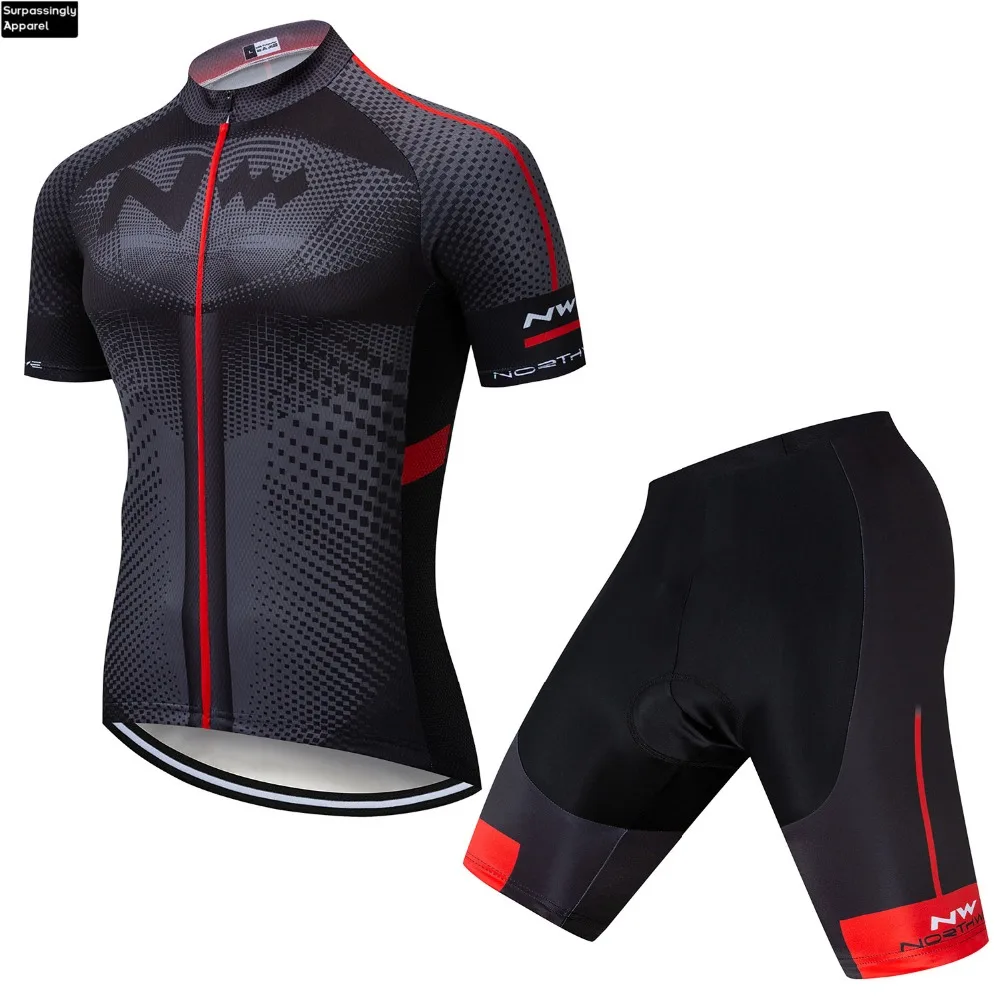 Команда NW черный Велоспорт Джерси 9D набор велошорт Ropa Ciclismo мужские летние быстросохнущие Pro велосипед Майо брюки одежда