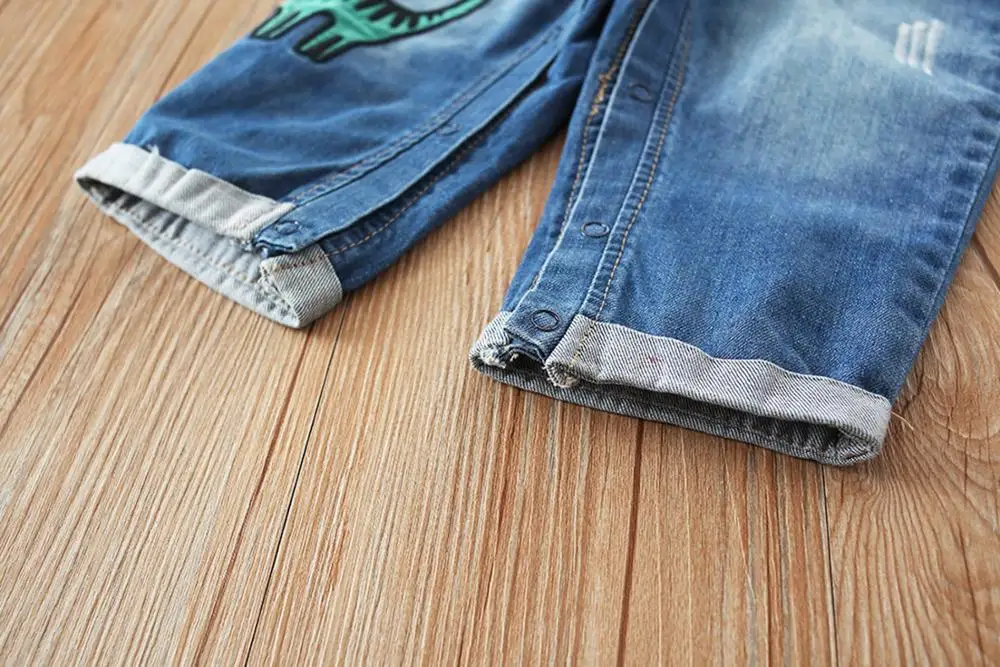 Chumhey 0-3T Infant Overalls Cute Animals Dinarsal Soft Cotton Denim Toddler Suspender Bib Jeans Baby Clothing Bebe Clothes