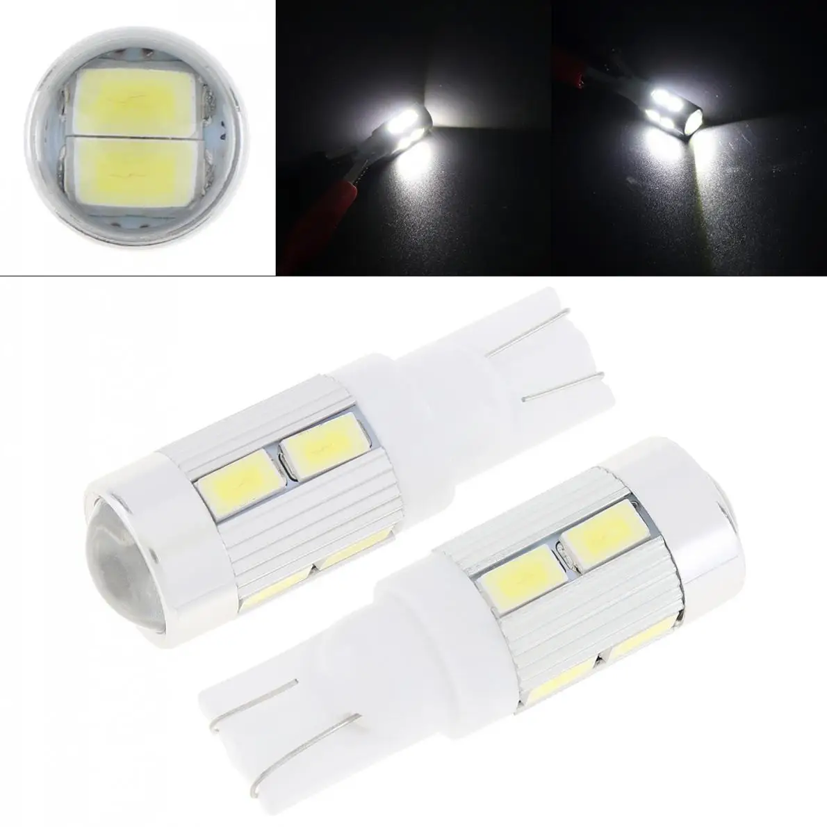 2 шт./лот 5630 T10 10SMD автомобильный Стайлинг Авто Светодиодная интерьерная лампа без