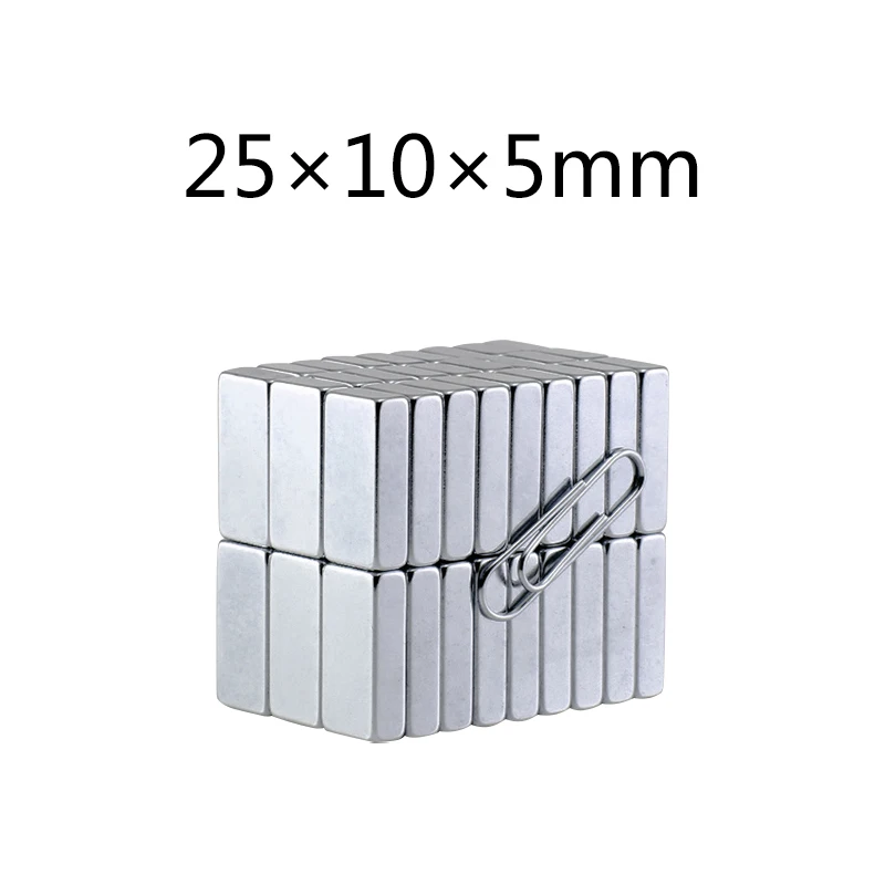 

8/20/50pcs N35 Craft Permanent 25mm x 10mm x 5mm NdFeB Neodymium Block 25x10x5 Strong Magnet 25*10*5 Rare Earth Magnets Powerful