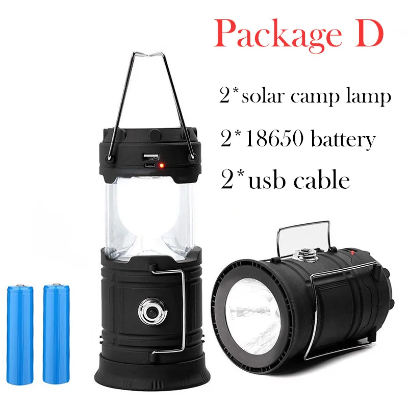 Светодиодный фонарь для кемпинга на солнечных батареях для палаточного ...