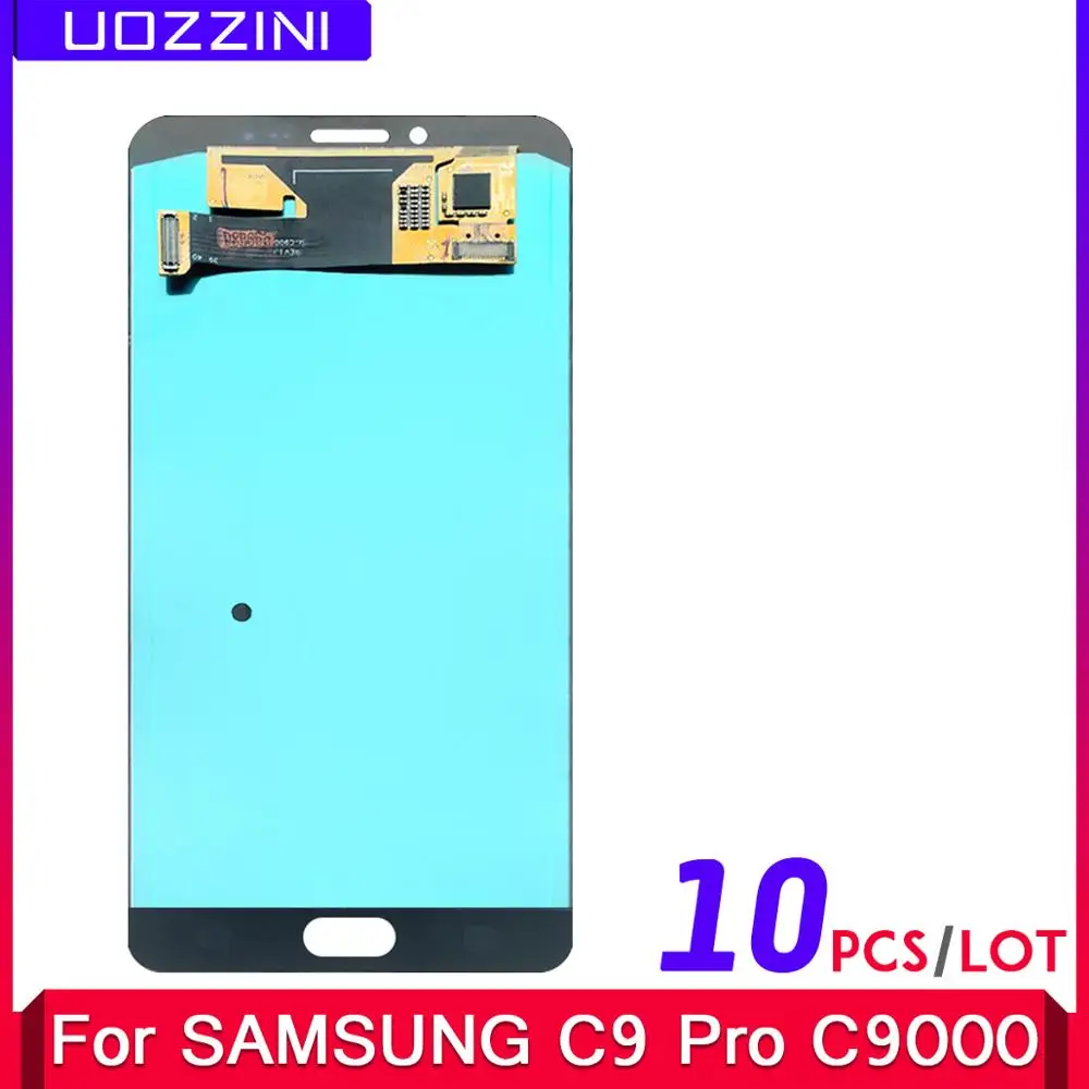 10 шт./партия Super AMOLED для samsung Galaxy C9 Pro C9000 ЖК-дисплей кодирующий преобразователь сенсорного экрана в сборе Замена