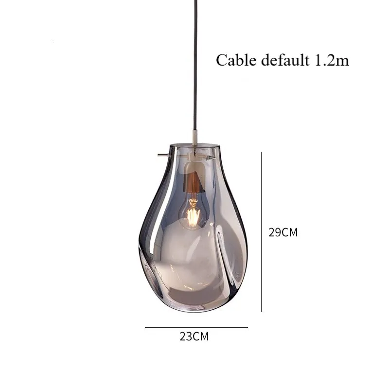 Современный минималистичный подвесной светильник из цветного стекла, современный подвесной светильник для спальни, гостиной, прикроватный светильник, светильник для кафе - Цвет корпуса: B